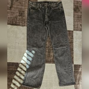 Men's Straight Wide Leg Acid Wash Jean